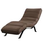 Chaise relax Kasson cuir véritable - Cuir Domna: Marron - Noir