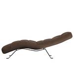 Chaise relax Kasson cuir véritable - Cuir Domna: Marron - Noir