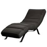 Chaise relax Kasson cuir véritable - Cuir Nadra: Noir - Noir