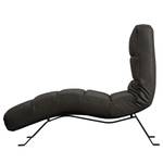 Chaise relax Kasson cuir véritable - Cuir Nadra: Noir - Noir