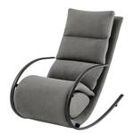 Fauteuil de relaxation Calcha Microfibre - Microfibre Gea: Gris - Avec repose-pieds