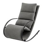 Relaxfauteuil Calcha microvezel - Microvezel Gea: Grijs - Met hocker