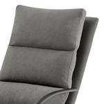 Fauteuil de relaxation Calcha Microfibre - Microfibre Gea: Gris - Avec repose-pieds