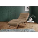 Chaise relax Kasson cuir véritable - Cuir Domna: Nougat - Noir