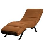 Chaise longue Kasson Vera pelle - Vera pelle Nadra: cognac - Nero