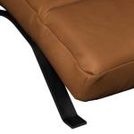 Chaise longue Kasson Vera pelle - Vera pelle Nadra: cognac - Nero