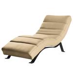 Chaise longue Kasson Vera pelle - Vera pelle Mabel: beige - Nero