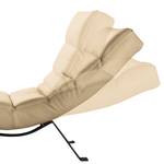 Chaise longue Kasson Vera pelle - Vera pelle Mabel: beige - Nero