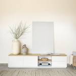 TV-meubel Agueda fineer van echt hout - wit/eikenhout