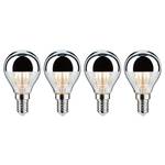 LED-lamp Falaen (set van 4) transparant glas/metaal - 4 lichtbronnen