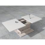 Table basse Sander Blanc brillant / Imitation chêne