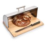 Brotkasten Zobi Gummibaum - silber - 39,5 x 28 x 16