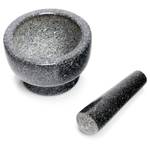 Mortier et pilon Varkala Granit - Anthracite - Diamètre : 13 cm