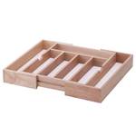 Bestekbox Candler rubberboomhout - natuurlijk - 31,5-50 x 38 x 6