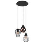 Hanglamp Distaff II staal - 3 lichtbronnen