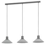 Hanglamp Abreosa II staal - 3 lichtbronnen