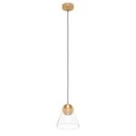 Suspension Cerasella I Verre transparent / Acier - 1 ampoule