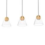 Suspension Cerasella II Verre transparent / Acier - 3 ampoules