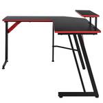 Bureau gamer Embress Imitation carbone / Noir / Rouge