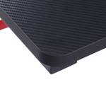 Bureau gamer Emil Imitation carbone / Noir / Rouge