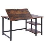 Bureau Alexandra oud houten look/zwart