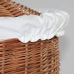 Panier à linge Olivea II Étoffe de coton / Osier - Beige