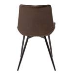 Chaises capitonnées Midge (lot de 2) Marron - Lot de 4