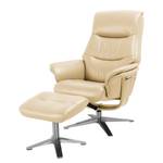 Fauteuil relax Bentwood Cuir véritable - Beige