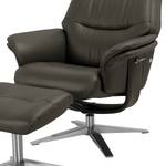 Fauteuil relax Bentwood Cuir véritable - Anthracite