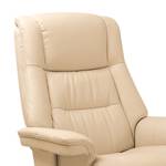 Fauteuil relax Beerst Cuir véritable - Beige