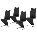 Chaise cantilever Amanda II Noir - Lot de 4