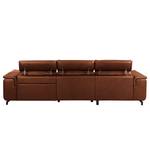 Ecksofa Lagor Echtleder - Echtleder Padme: Cognac - Longchair davorstehend links - Keine Funktion