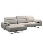 Ecksofa Muna Webstoff - Webstoff Arda: Taupe - Longchair davorstehend links