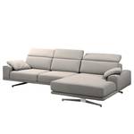 Ecksofa Muna Webstoff - Webstoff Arda: Taupe - Longchair davorstehend rechts