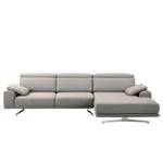 Ecksofa Muna Webstoff - Webstoff Arda: Taupe - Longchair davorstehend rechts