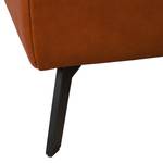 Ecksofa Neuss Echtleder - Echtleder Cerys: Cognac - Longchair davorstehend links