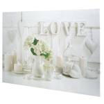 Afbeelding Hearts & Love canvas/MDF - wit/groen