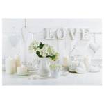 Afbeelding Hearts & Love canvas/MDF - wit/groen