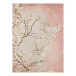 Tableau déco Graceful Cranes Toile / MDF - Rose