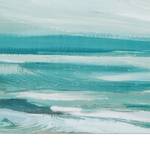 Afbeelding Abstract Shores canvas/MDF - blauw