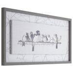 Canvas Innocence Birds Tela / MDF - Grigio