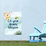 Poster Let Your Dreams Blossom Polyester PVC - Mehrfarbig