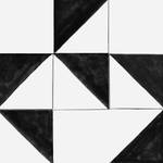 Carta da parati Triangoli geometrici Tessuto non tessuto - Nero