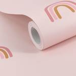 Carta da parati Pink Little Rainbow Tessuto non tessuto - Rosa