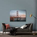 Leinwandbild Golden Gate Bridge Leinwand / MDF - Mehrfarbig