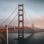 Afbeelding Golden Gate Bridge canvas/MDF - meerdere kleuren