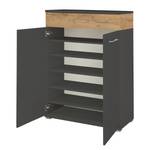 Schoenenkast Fluur Grijs - Plaatmateriaal - 89 x 118 x 37 cm