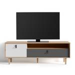 Meuble TV Bowood Imitation chêne artisan / Blanc