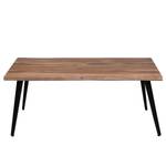 Tavolino da salotto Berapi Acacia massello / Metallo - Acacia / Nero