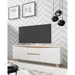 Tv-meubel Rautha mat wit/eikenhouten look